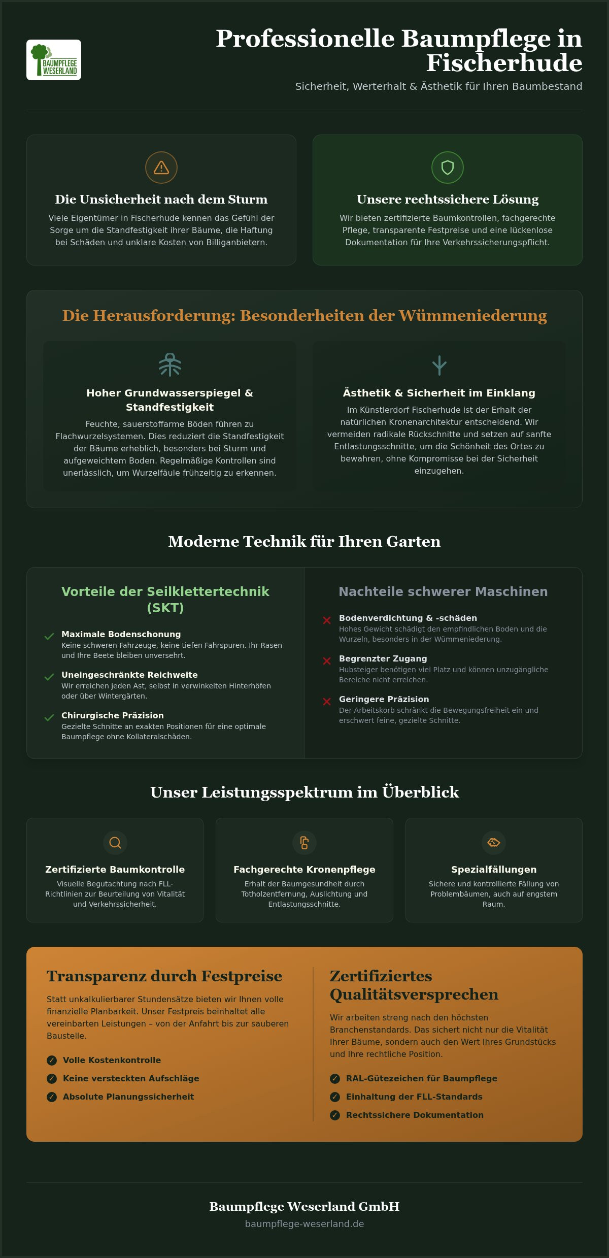 Baumpflege Fischerhude und Umgebung: Sicherheit & Werterhalt für Ihre Bäume (2026)