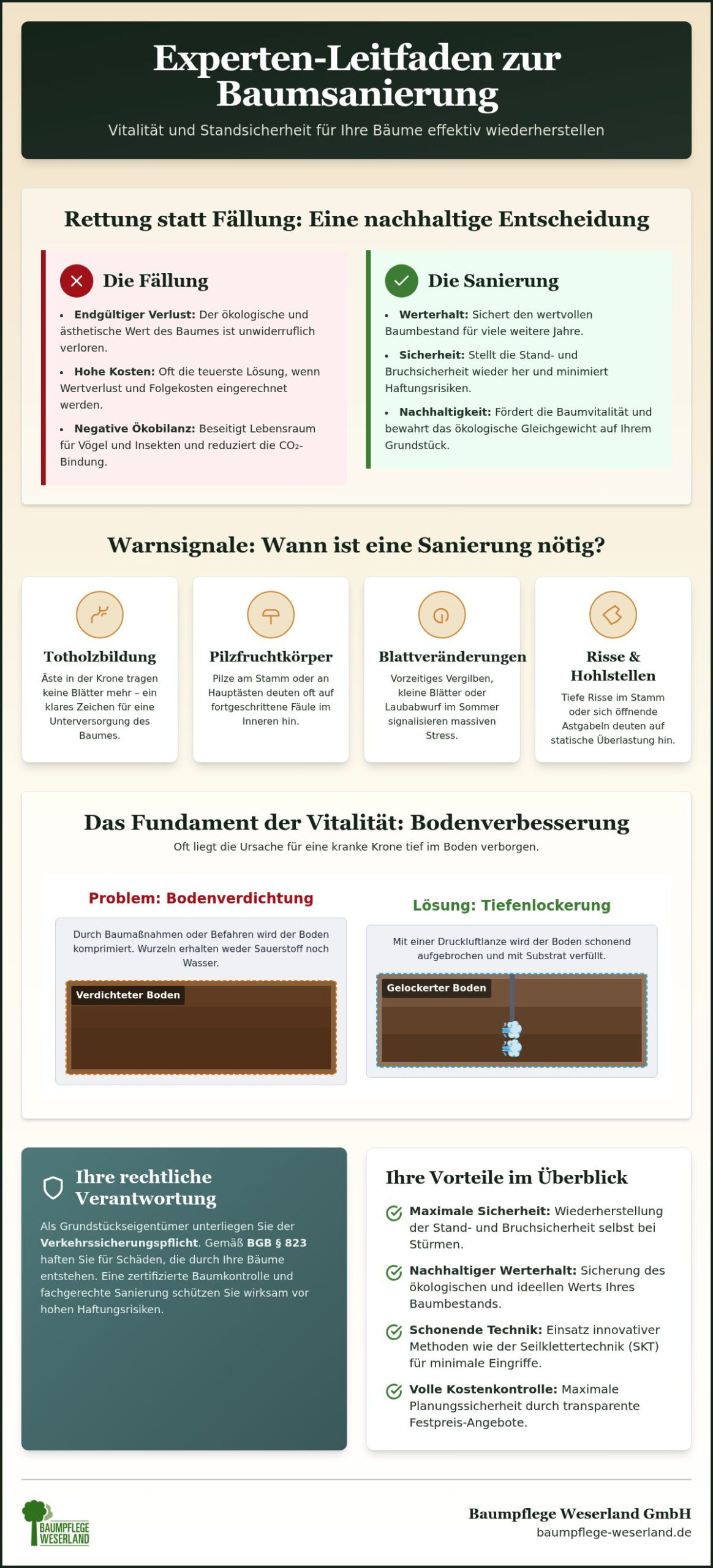Baumsanierung Maßnahmen: Der Experten-Leitfaden zum Werterhalt Ihrer Bäume 2026