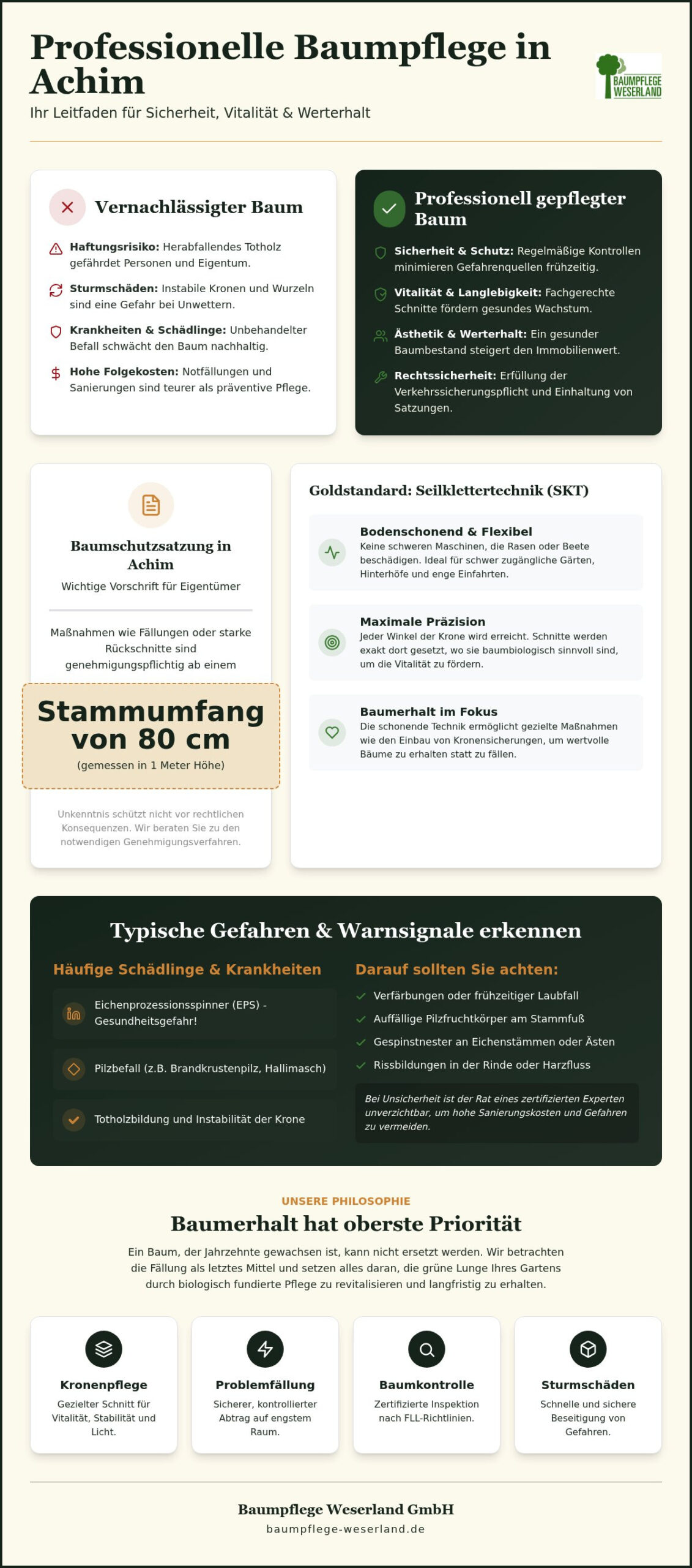 Professionelle Baumpflege in Achim: Werterhalt & Sicherheit für Ihren Baumbestand